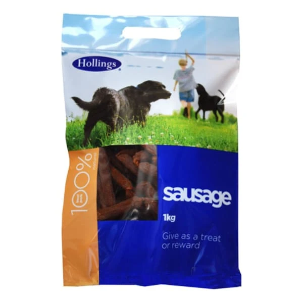 Hollings Natural Dog Sausages 3 Hollings Natural Dog Sausages