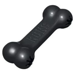 KONG Extreme Goodie Bone Chew Dog Toy In Black