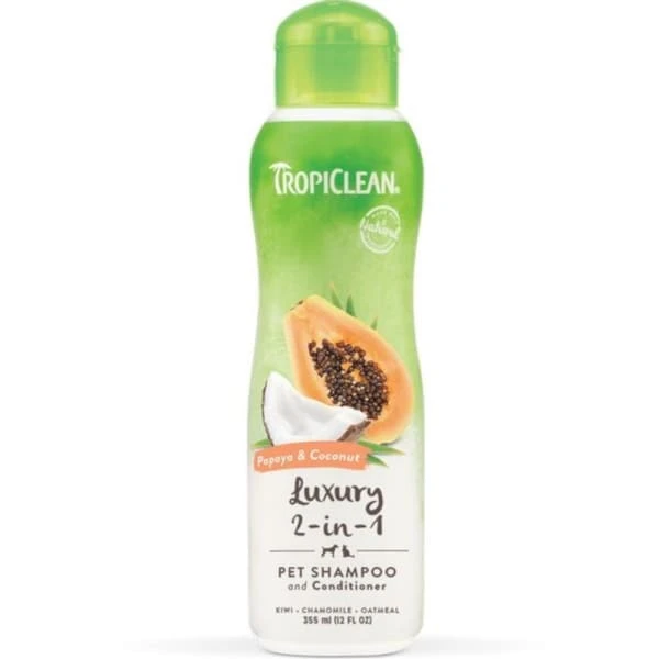 Tropiclean Pet Shampoo & Conditioner For Dog - Papaya & Coconut 3 Tropiclean Pet Shampoo & Conditioner For Dog - Papaya & Coconut