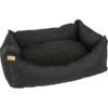 Earthbound Rectangular Removable Waterproof Dog Bed Black