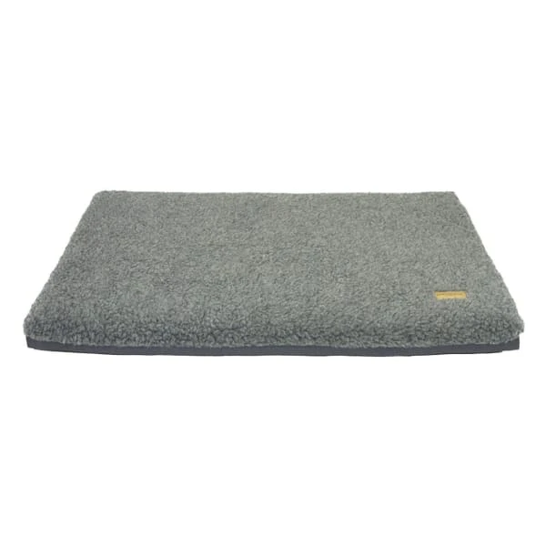 Earthbound Removable Waterproof/Sherpa Dog Cage Mat Grey 4 Earthbound Removable Waterproof/Sherpa Dog Cage Mat Grey - Image 2