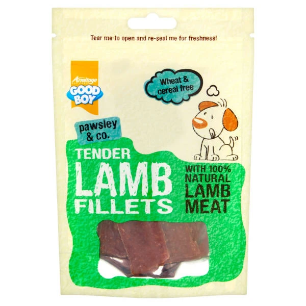 Good Boy Pawsley & Co Tender Lamb Fillets Dog Treat 3 Good Boy Pawsley & Co Tender Lamb Fillets Dog Treat