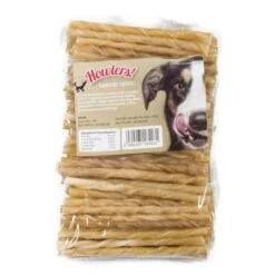 Howlers Rawhide Twists Dog Treat 12cm Long X 10mm Wide