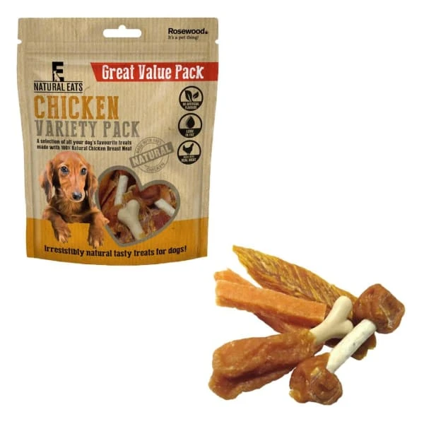 Rosewood Natural Eats Chicken Variety Pack Value Pack Dog Treat 4 Rosewood Natural Eats Chicken Variety Pack Value Pack Dog Treat - Image 2