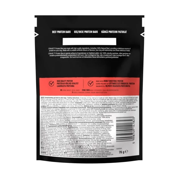 Crave Grain-free Protein Bars Dog Treats - Beef 3 Crave Grain-free Protein Bars Dog Treats - Beef