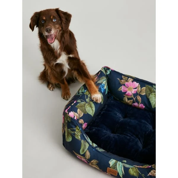 Joules Floral Box Dog Bed 5 Joules Floral Box Dog Bed - Image 3