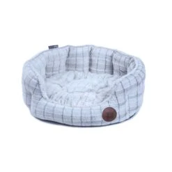 Petface White Plush Oval Small Dog Bed -KONG || Danish Design || Tropiclean Shop I9647286