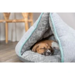 Trixie Junior Cave Round Dog Bed - Light Grey/Mint -KONG || Danish Design || Tropiclean Shop I9658334 en 04