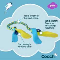 Coachi Tuggi Tug Toy For Dogs - Navy, Lime & Light Blue -KONG || Danish Design || Tropiclean Shop I9659291 en 05