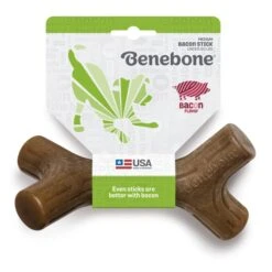 Benebone Bacon Stick Medium Dog Toy -KONG || Danish Design || Tropiclean Shop I9661281