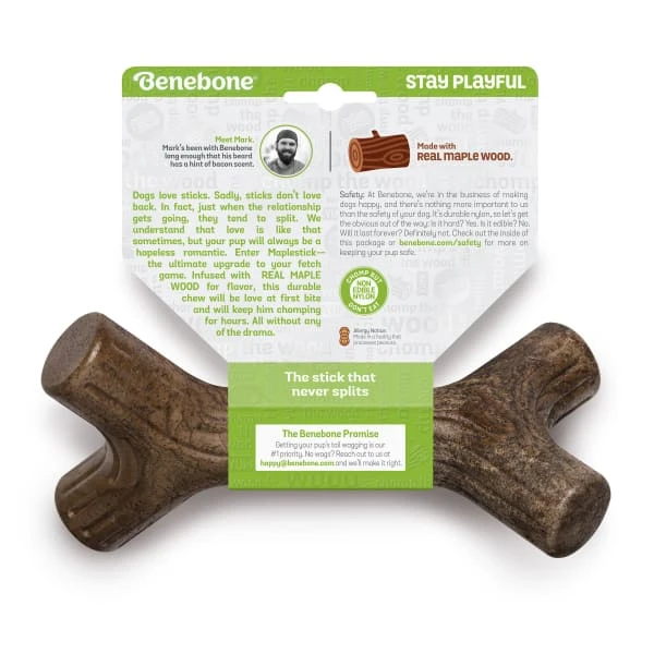 Benebone Maple Stick Large Dog Toy - Maple Wood 4 Benebone Maple Stick Large Dog Toy - Maple Wood - Image 2