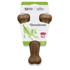 Benebone Wishbone Large Dog Toy - Bacon -KONG || Danish Design || Tropiclean Shop I9661299
