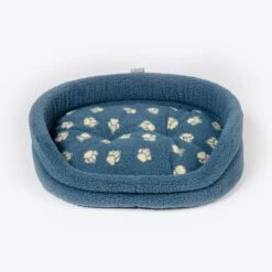 Danish Design Sherpa Fleece Harbour Paw Slumber Blue Adult Dog Bed -KONG || Danish Design || Tropiclean Shop I9682324