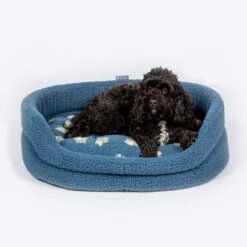 Danish Design Sherpa Fleece Harbour Paw Slumber Blue Adult Dog Bed -KONG || Danish Design || Tropiclean Shop I9682324 en 05