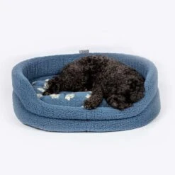 Danish Design Sherpa Fleece Harbour Paw Slumber Blue Adult Dog Bed -KONG || Danish Design || Tropiclean Shop I9682324 en 06