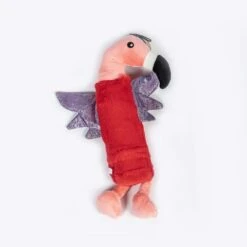 Danish Design Plush Toys Floria The Flamingo (Replaceable Plastic Bottle) Adult Dog Toy