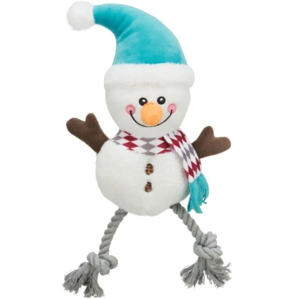 Trixie Christmas Multicolour Plush Snowman Dog Toy 3 Trixie Christmas Multicolour Plush Snowman Dog Toy